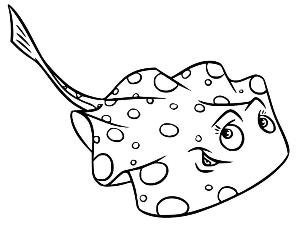 Çizmek Vatoz basit Boyama Sayfası