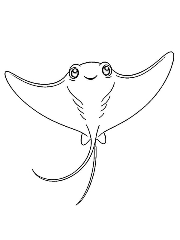 Çizmek Vatoz çocuklar için temel Boyama Sayfası