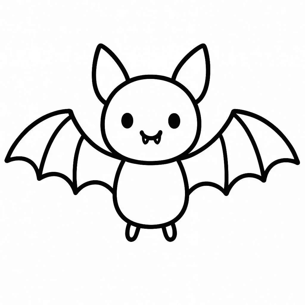 Çizmek Yarasa basit Boyama Sayfası