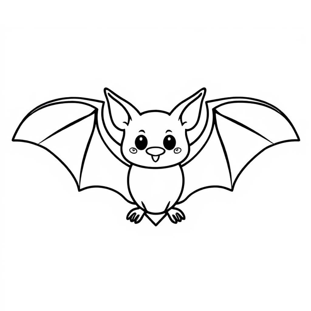 Çizmek Yarasa çocuklar için yazdırılabilir Boyama Sayfası