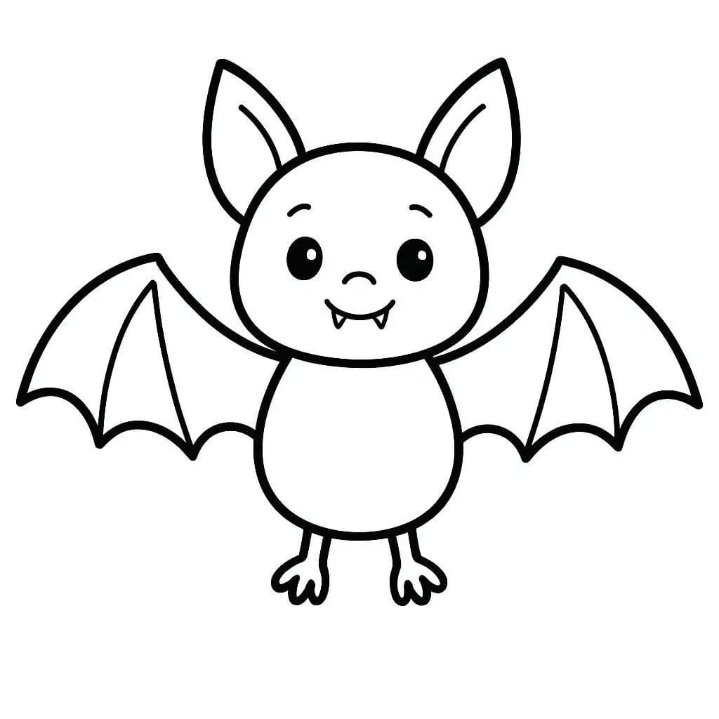 Çizmek Yarasa kolay Boyama Sayfası