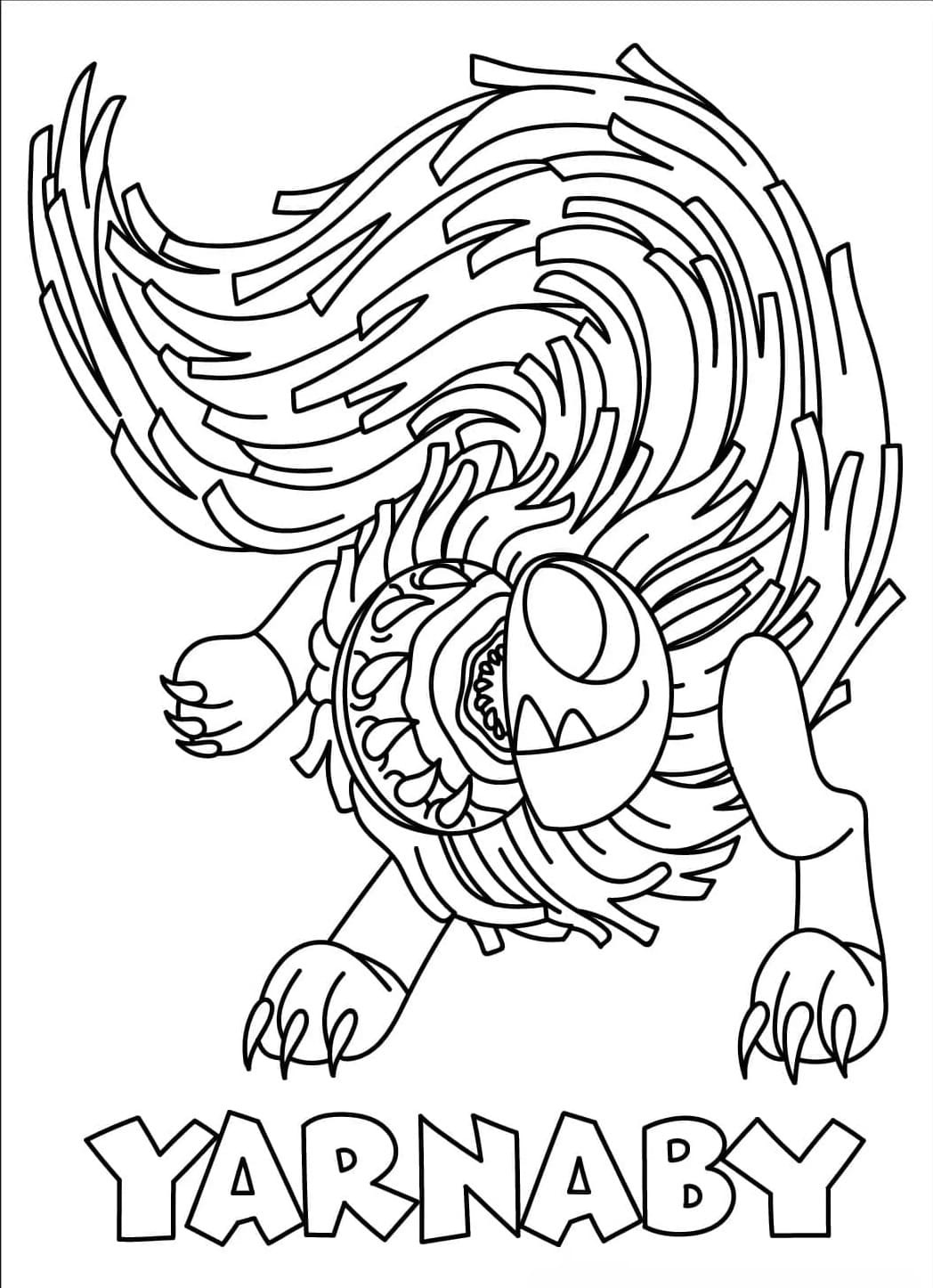 Çizmek Yarnaby çocuklar için ücretsiz Boyama Sayfası