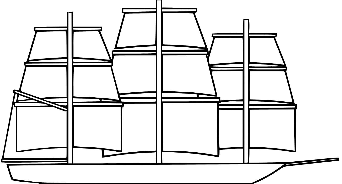 Çizmek Yelkenli Ücretsiz Boyama Sayfası