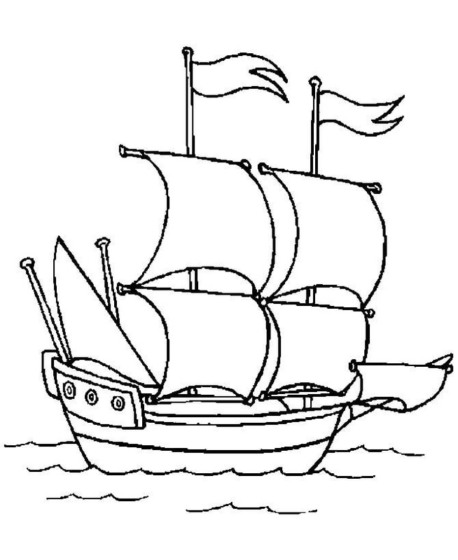 Çizmek Yelkenli taslak Boyama Sayfası