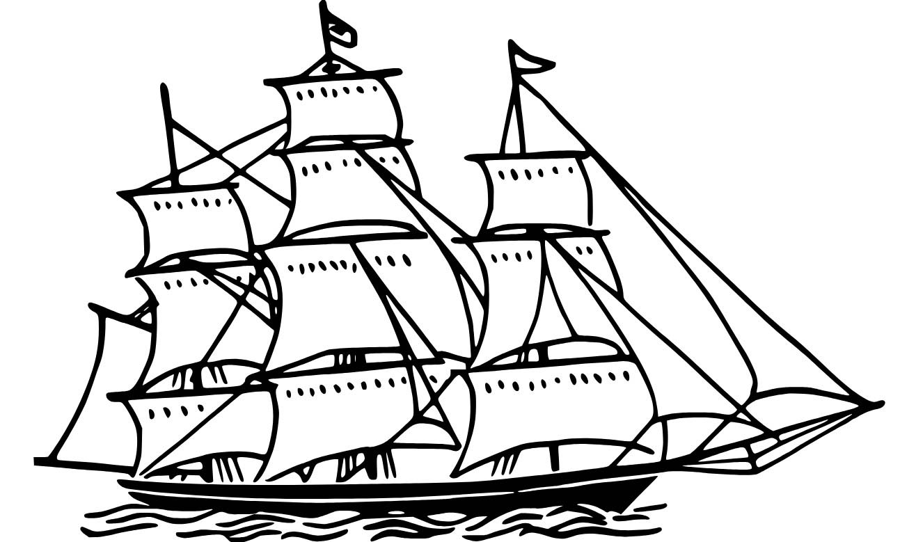 Çizmek Yelkenli temel Boyama Sayfası