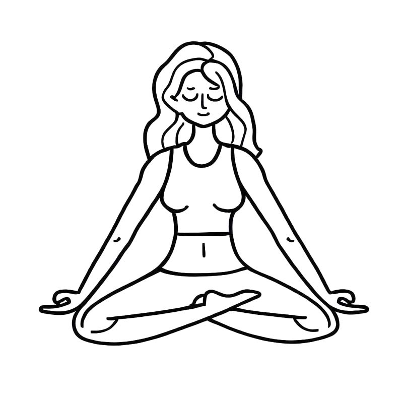 Çizmek Yoga 1 Boyama Sayfası