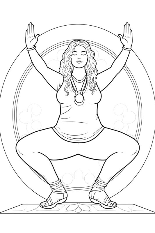 Çizmek Yoga 2 Boyama Sayfası