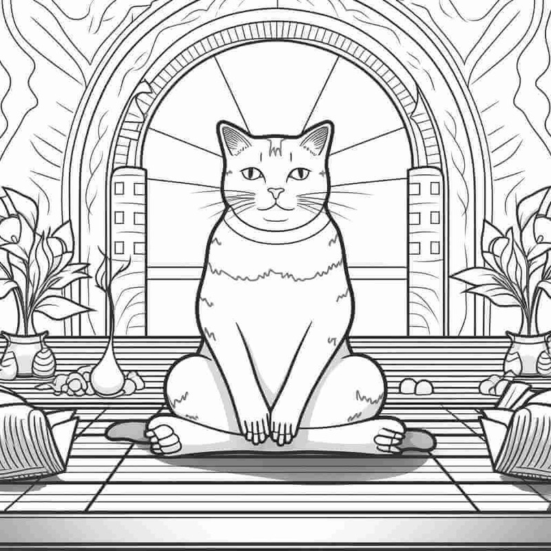 Çizmek Yoga çocuklar için basit Boyama Sayfası