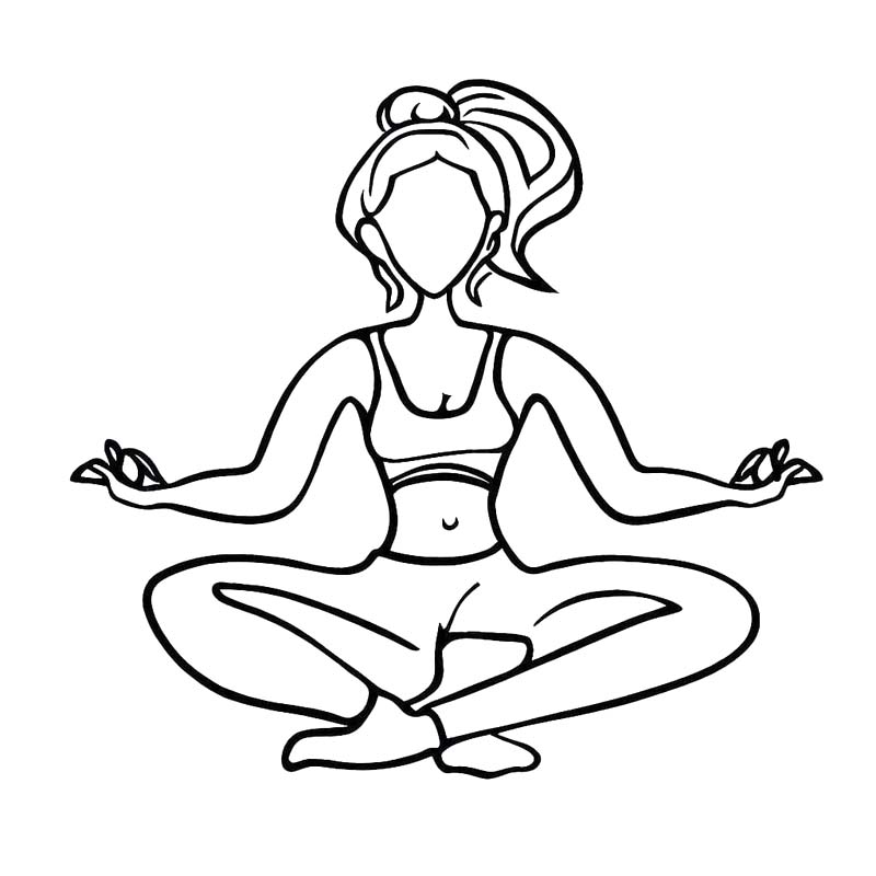 Çizmek Yoga görüntü Boyama Sayfası