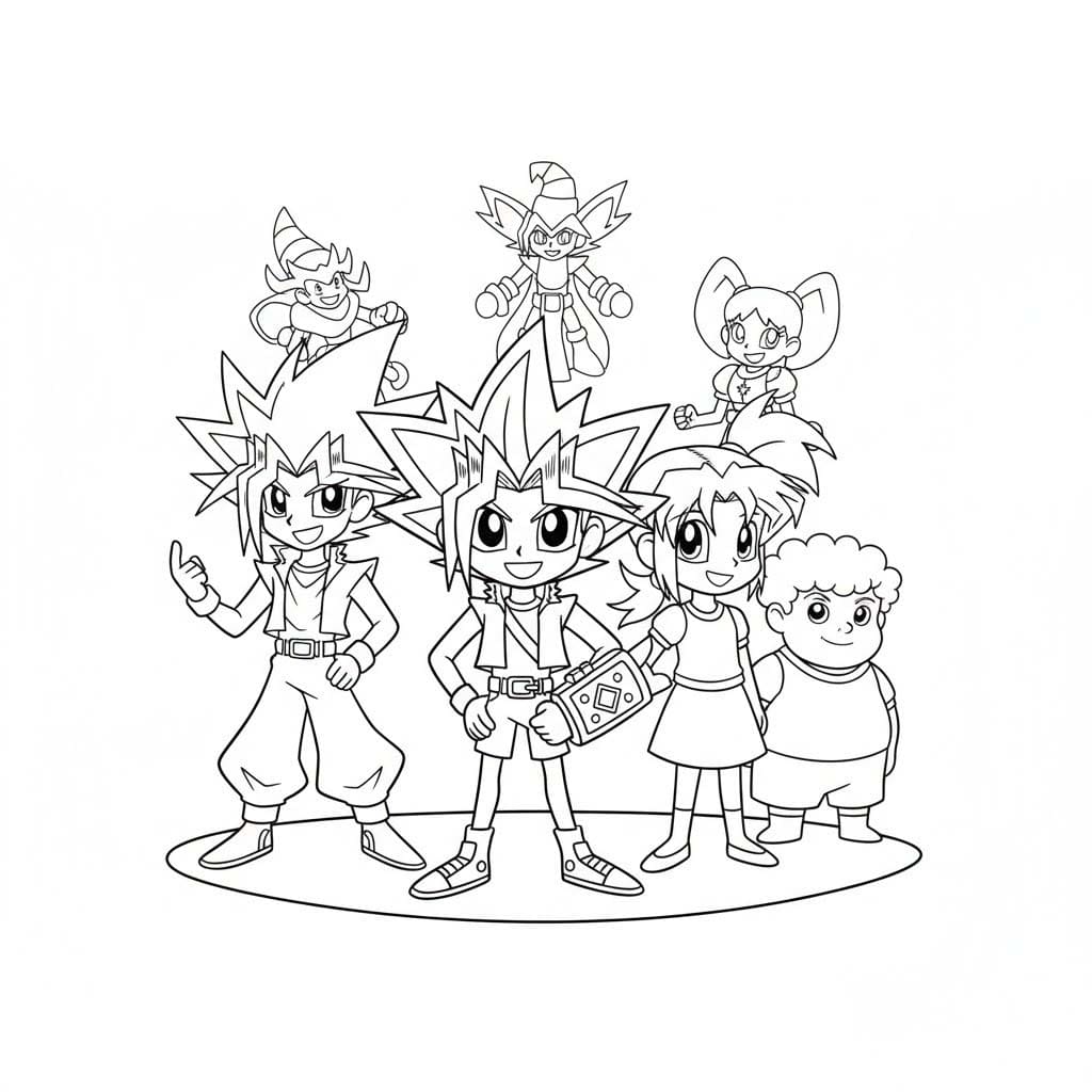 Çizmek Yu-Gi-Oh 3 Boyama Sayfası