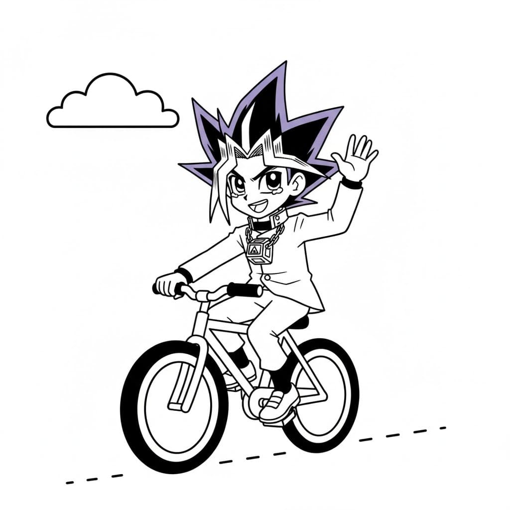 Çizmek Yu-Gi-Oh basit Boyama Sayfası