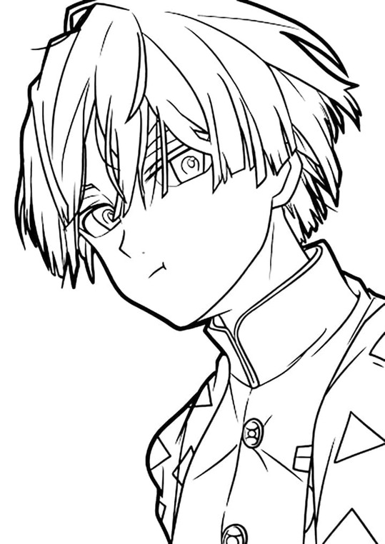 Çizmek Zenitsu Agatsuma 1 Boyama Sayfası