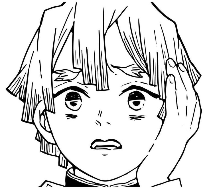 Çizmek Zenitsu Agatsuma korkmuş Boyama Sayfası