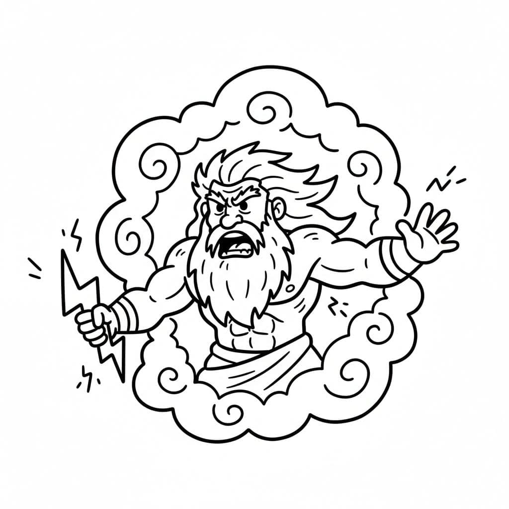 Çizmek Zeus 3 Boyama Sayfası