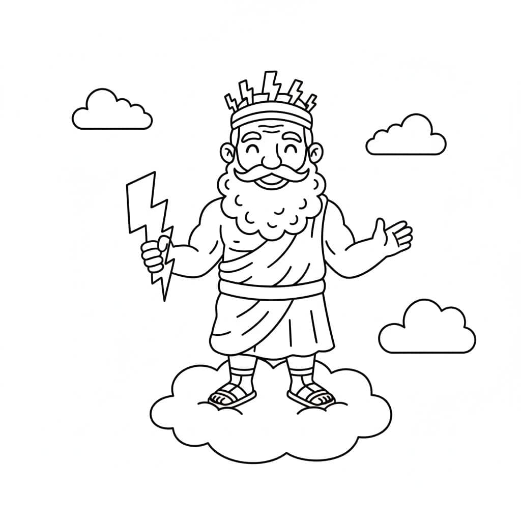 Çizmek Zeus 5 Boyama Sayfası