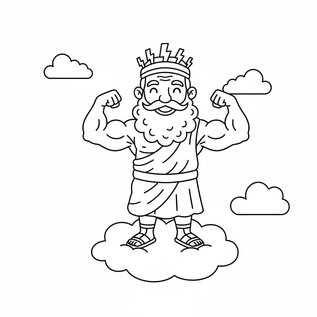 Çizmek Zeus Yazdırılabilir Boyama Sayfası