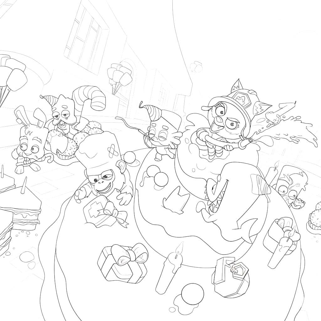 Çizmek Zooba Yazdırılabilir Boyama Sayfası