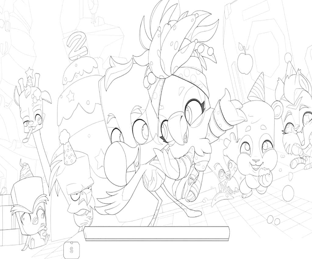 Çizmek Zooba çocuklar için yazdırılabilir Boyama Sayfası