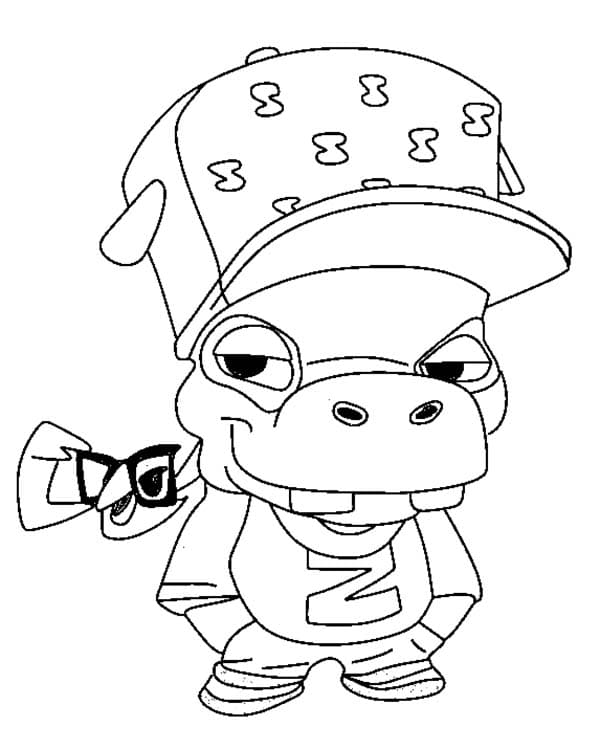 Çizmek Zooba kolay Boyama Sayfası