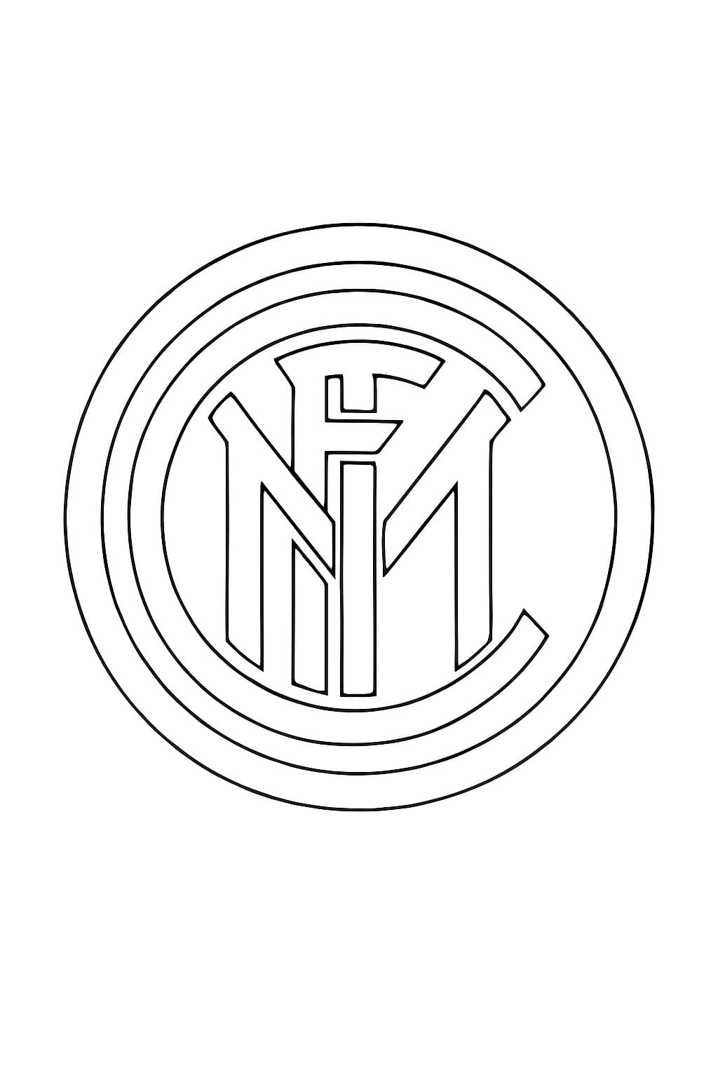 Çizmek kulüp logosu Inter Milan Boyama Sayfası