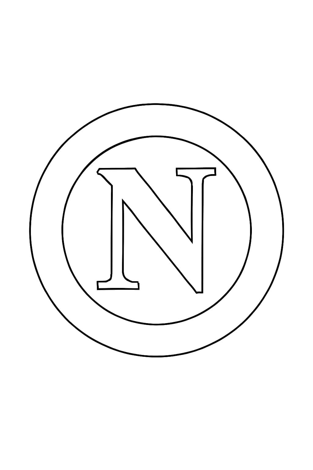 Çizmek kulüp logosu Napoli Boyama Sayfası