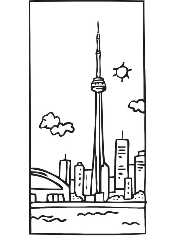 Çizmek toronto cn kulesi Boyama Sayfası