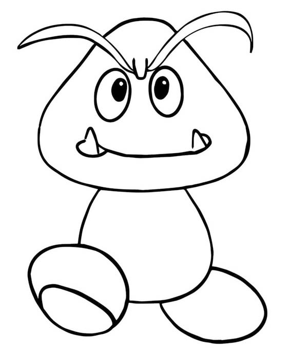 Çocuklar Goomba Boyama Sayfası