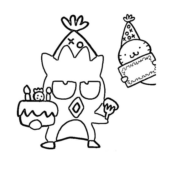 Çocuklar için Badtz-Maru'yu çizin Boyama Sayfası