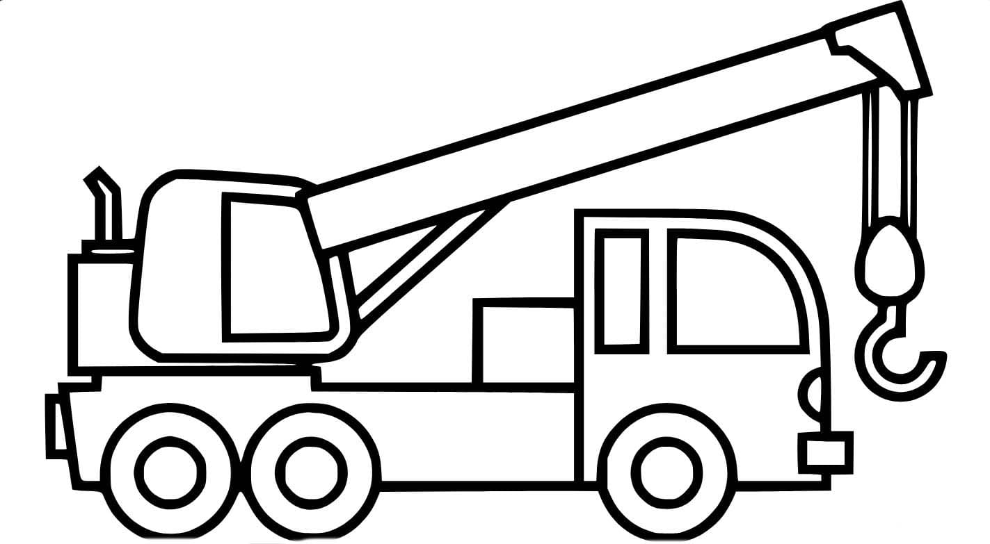 Çocuklar için Vinç Boyama Sayfası
