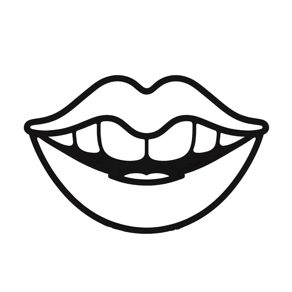 Çocuklar için ücretsiz Ağız Çizimi Boyama Sayfası