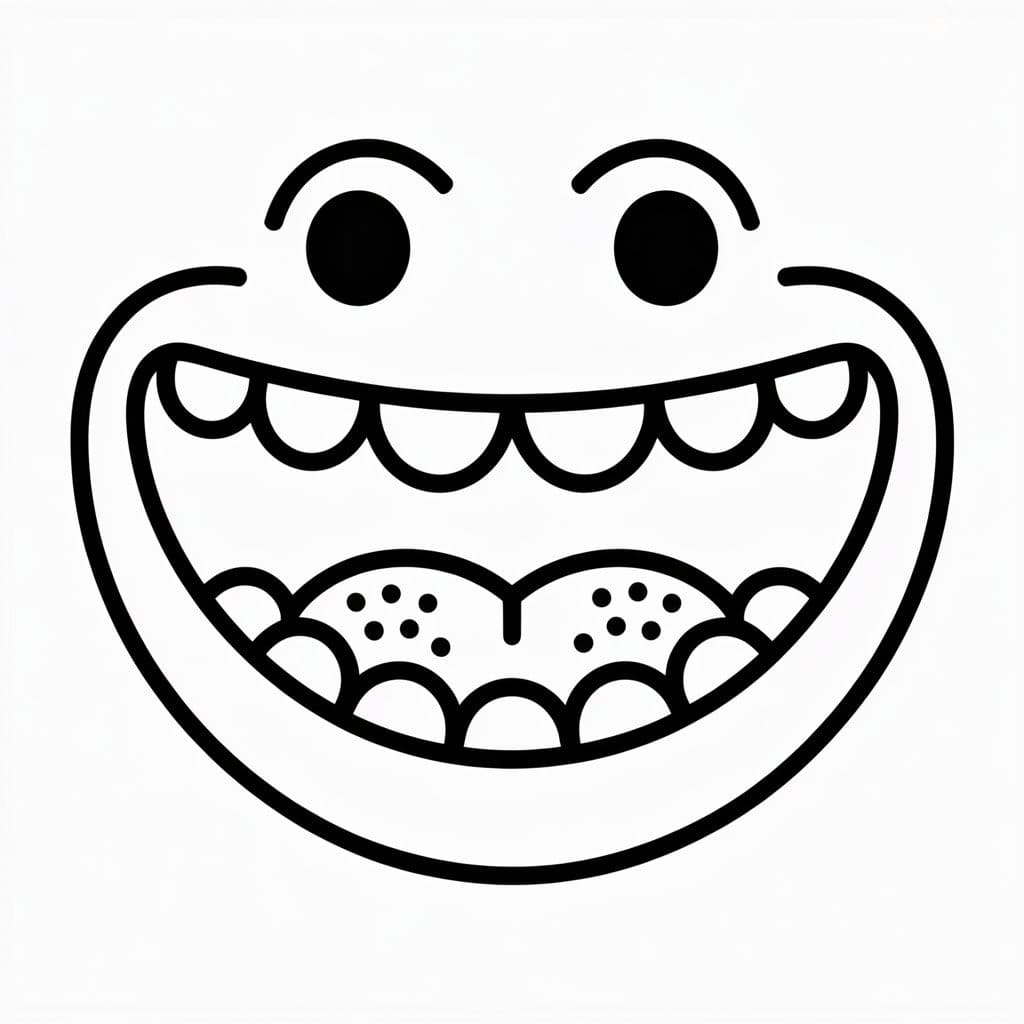 Çocuklarda Ağız Boyama Sayfası