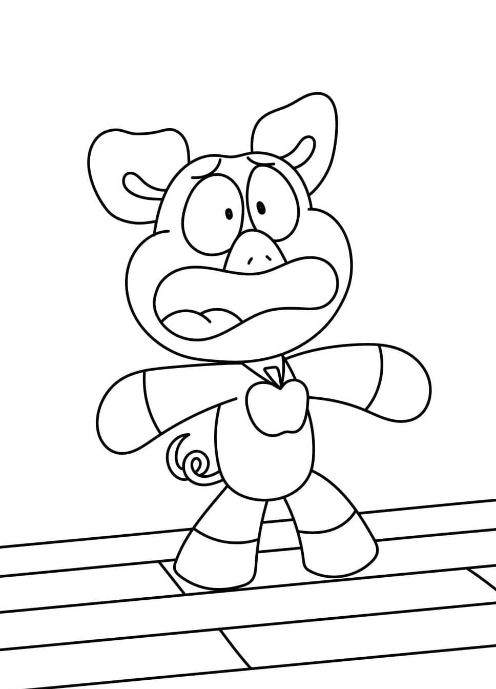Çocuklarda PickyPiggy resmi Boyama Sayfası