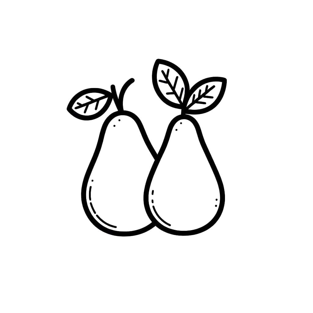 Çocuklarda armut Boyama Sayfası