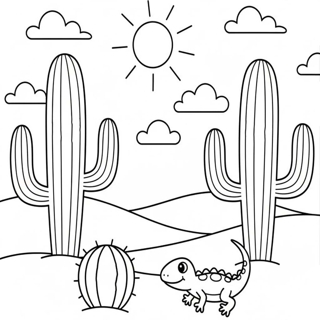 Çöl 1 Boyama Sayfası