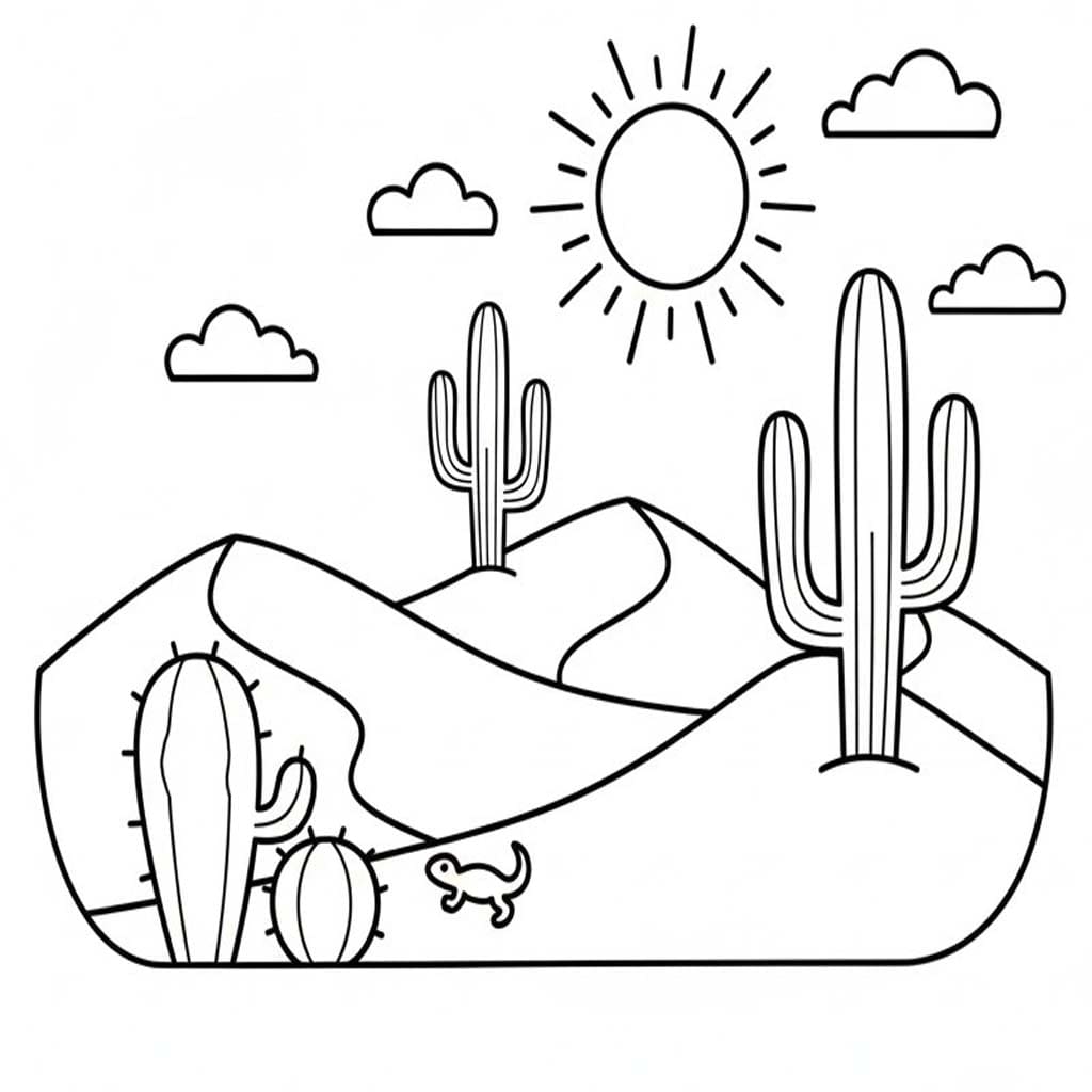 Çöl 5 Boyama Sayfası