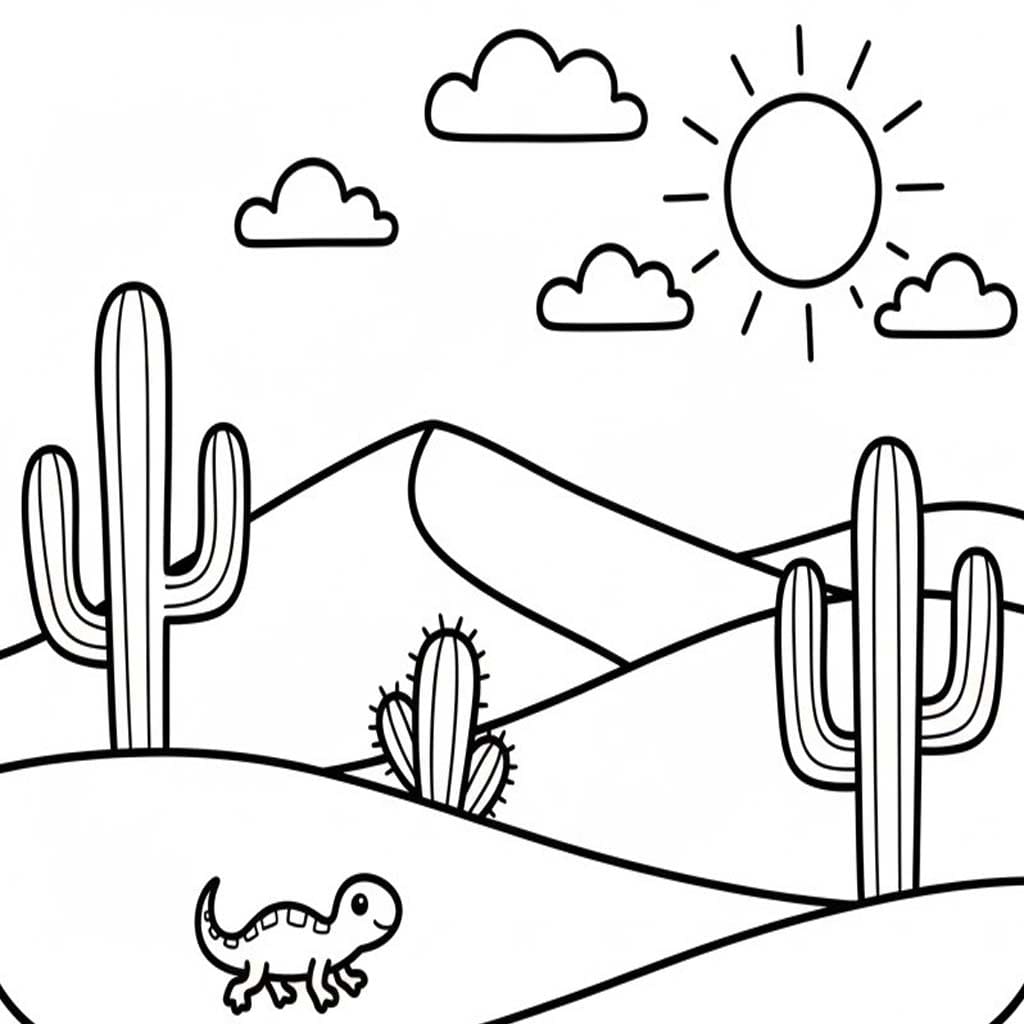 Çöl 7 Boyama Sayfası