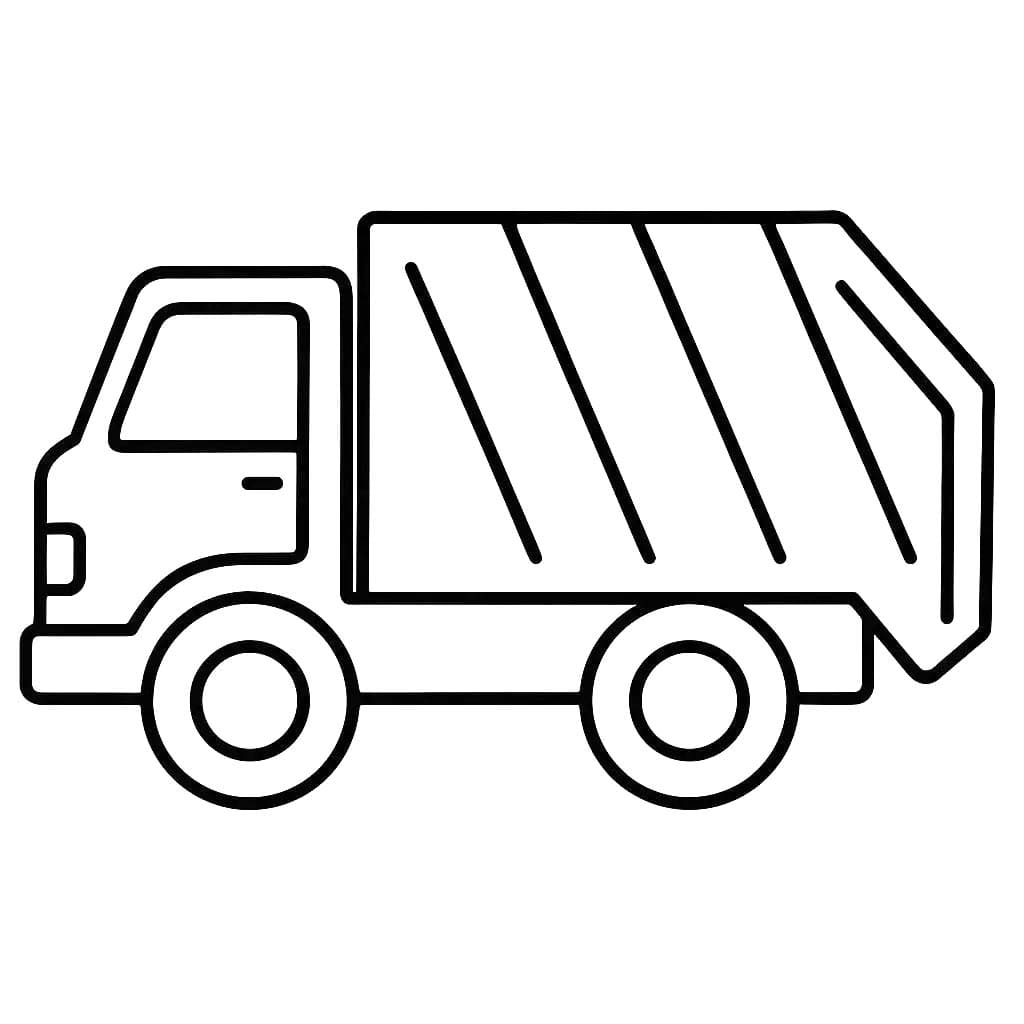 Çöp Kamyonu çocuklar için ücretsiz yazdırılabilir Boyama Sayfası