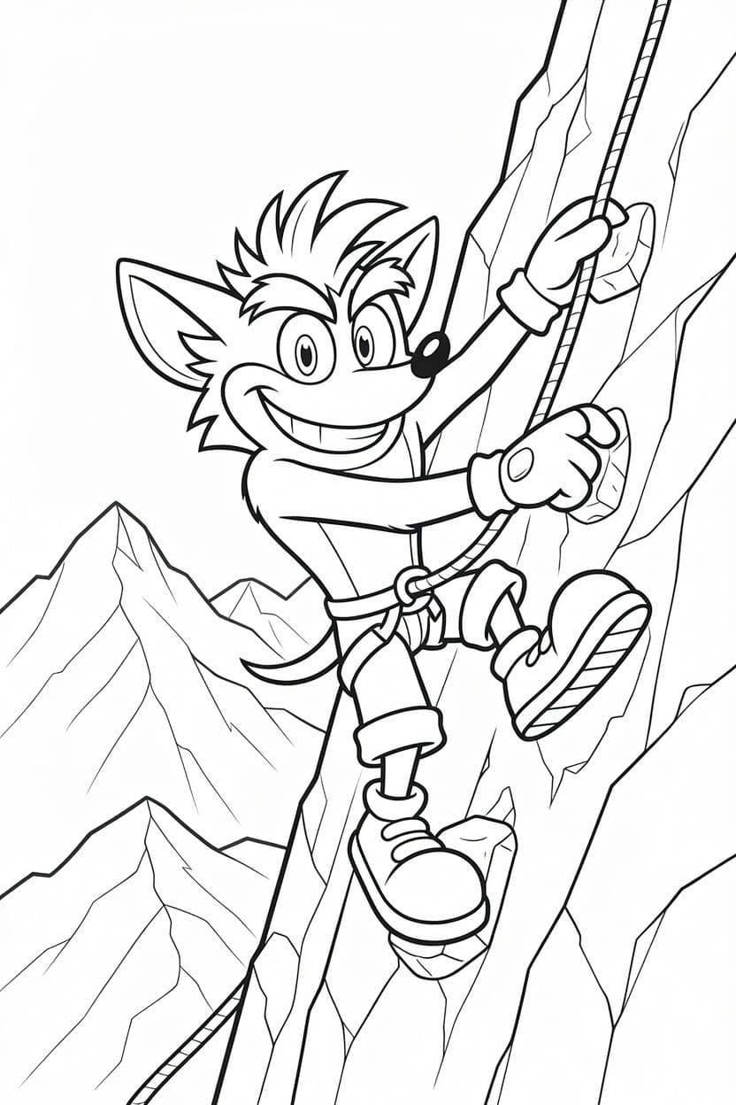 Crash Bandicoot Çizim Boyama Sayfası