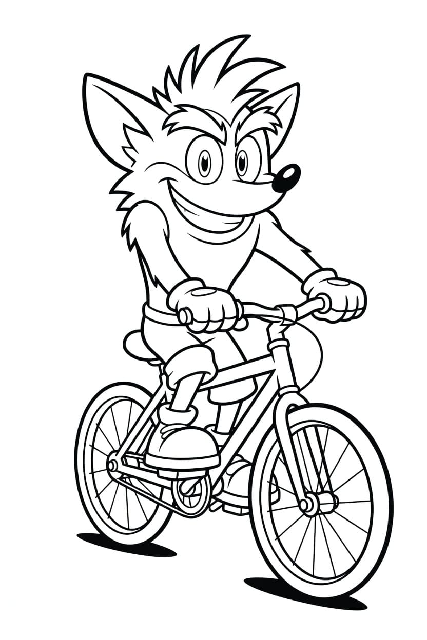 Crash Bandicoot basit Boyama Sayfası