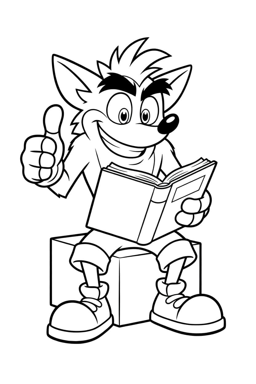 Crash Bandicoot kolay Boyama Sayfası