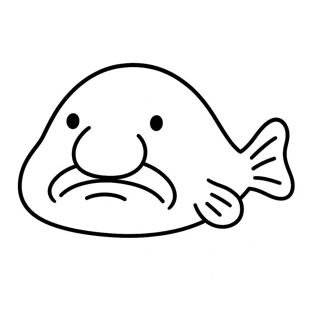 Damla Balığı 1 Boyama Sayfası
