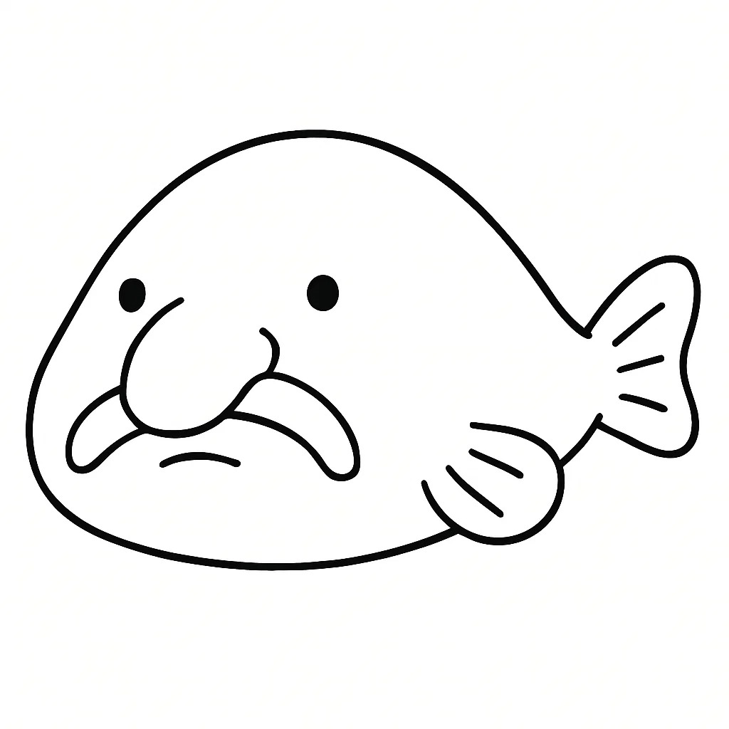 Damla Balığı Boyama Sayfası