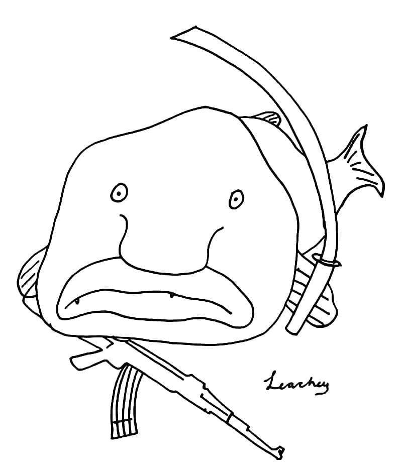 Damla Balığı çocuklar için Boyama Sayfası