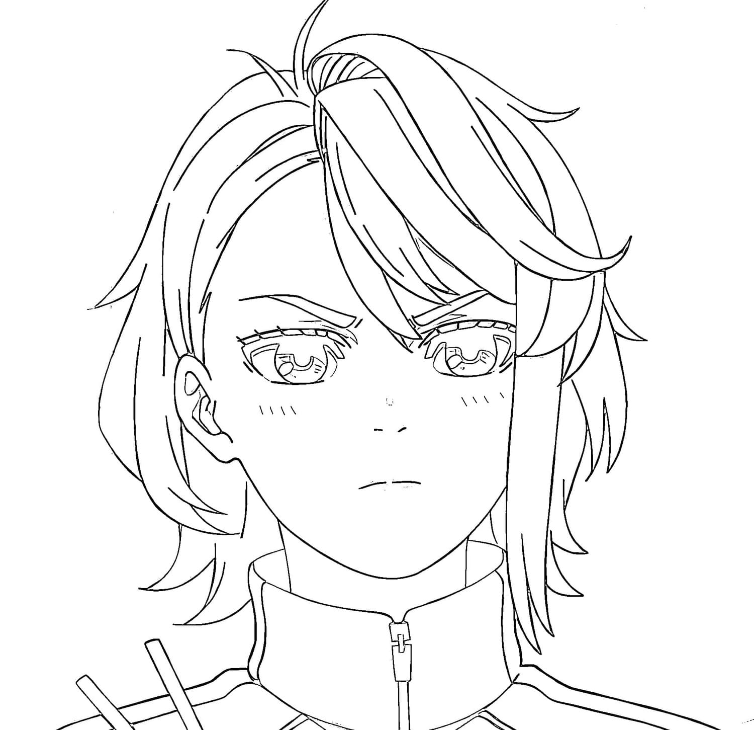 Dandadan Aira Shiratori'yi çiz Boyama Sayfası