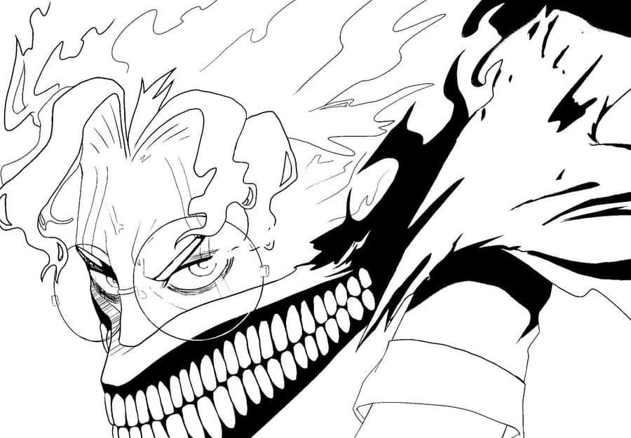 Dandadan'dan Harika Ken Takakura'yı çizin Boyama Sayfası