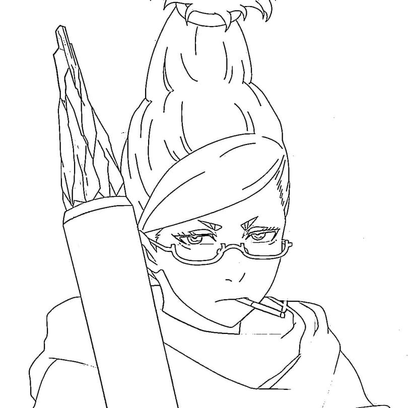 Dandadan'dan Seiko Ayase'yi çizin Boyama Sayfası