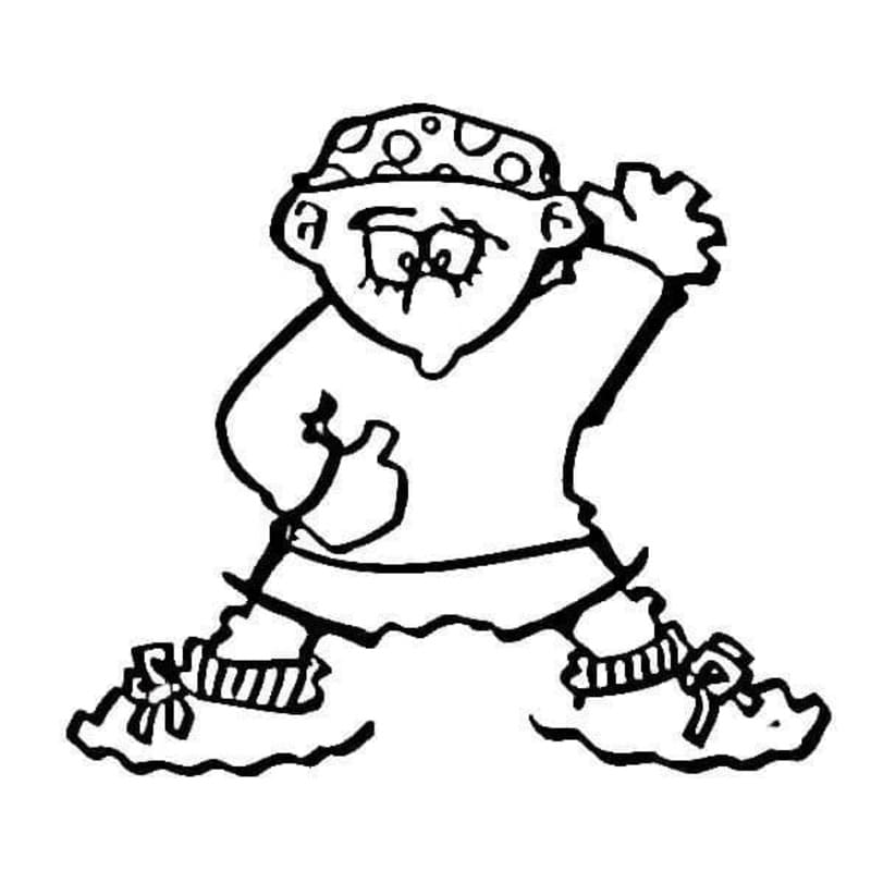 Dans Çizim Kolay Boyama Sayfası