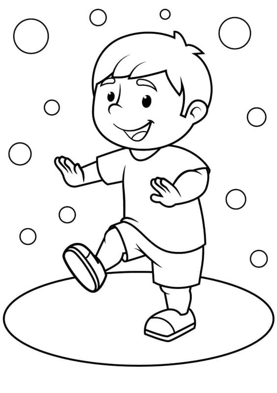 Dans Çizim Boyama Sayfası