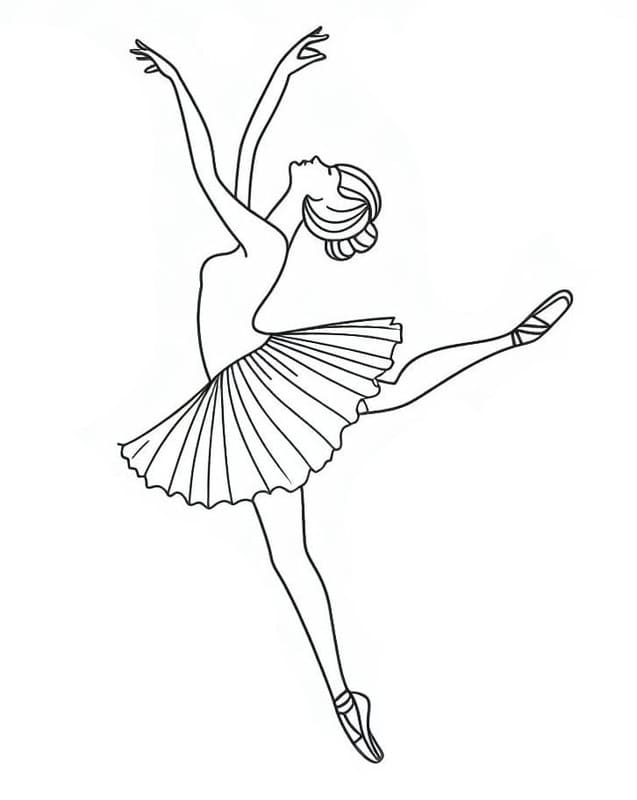 Dans Ücretsiz Çizim Boyama Sayfası