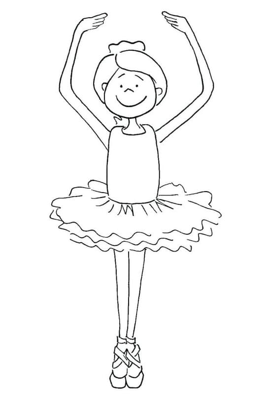 Dans Yazdırılabilir Boyama Sayfası